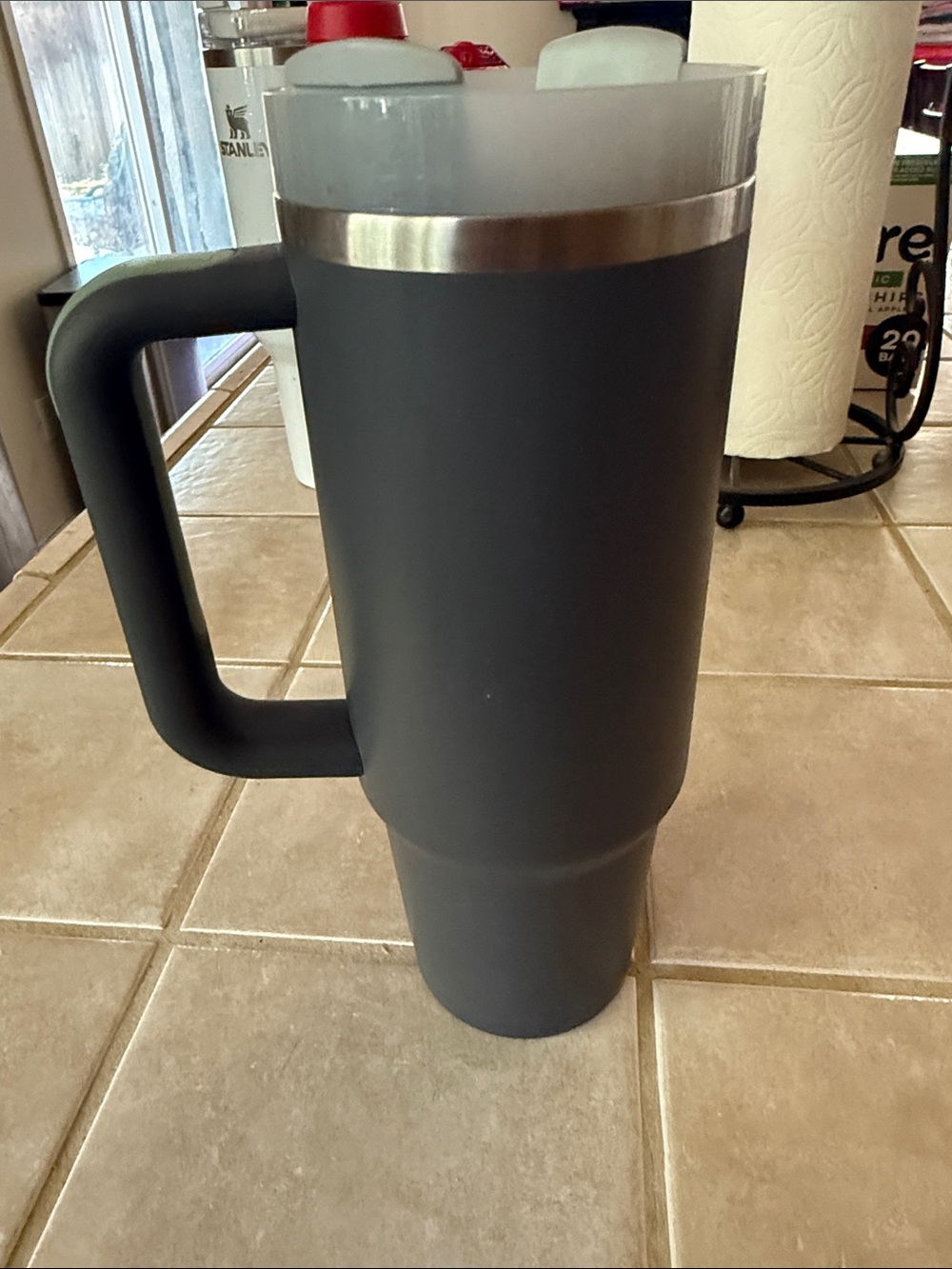 Stanley Matte Gray Insulated Travel Mug with Handle - Picture 3 of 4